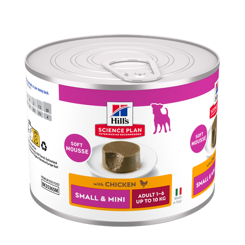 HILLS SP CAN ADULT MOUSSE CKN SML/MINI CANS 200G